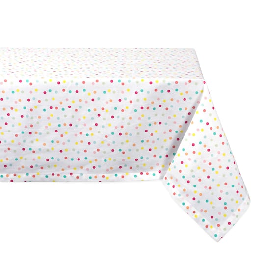 DII® 104" Multicolor Polka Dots Print Tablecloth